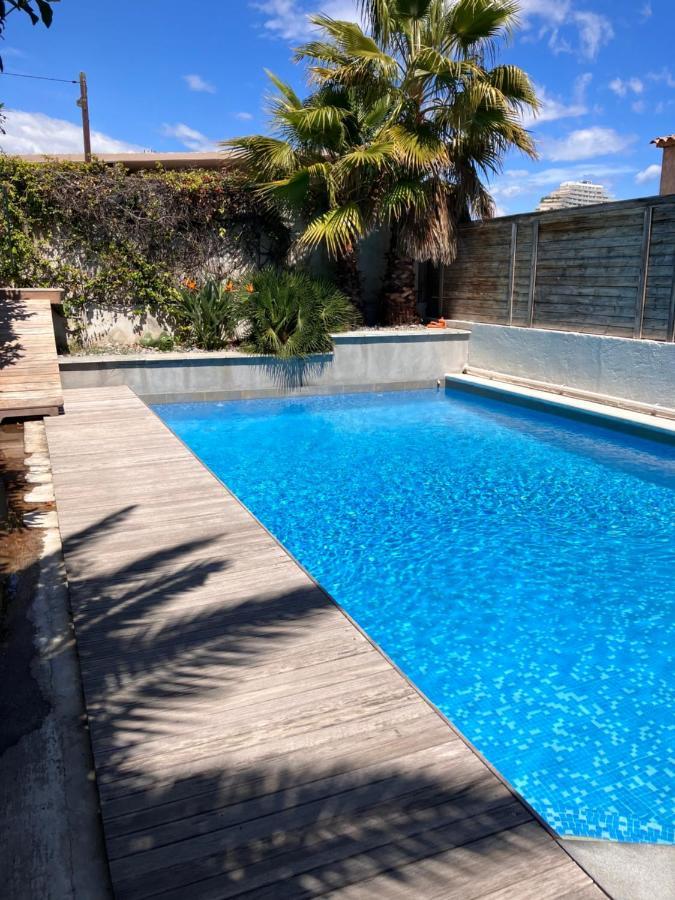 2 Pieces Rez-De-Jardin Dans Maison Avec Piscine Villeneuve-Loubet Exteriér fotografie